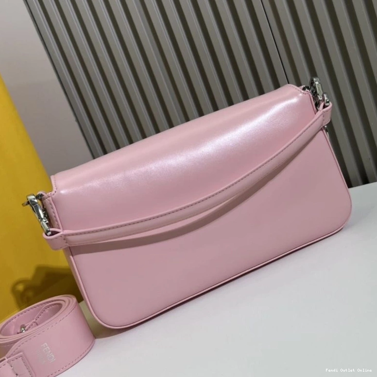 Cheap Medium Pink Bag In Baguette Fendi Tiffany Leather Smooth 0804